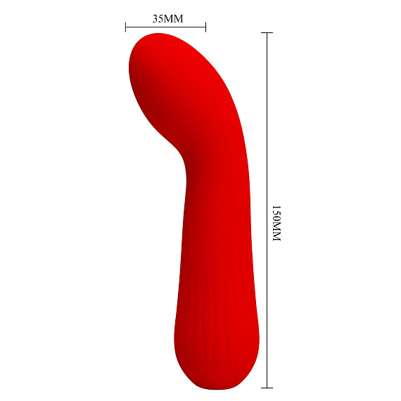Красный гнущийся вибратор Faun - 15 см. Baile