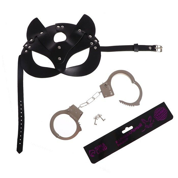 Эротический набор «Твоя кошечка»: маска и наручники Сима-Ленд