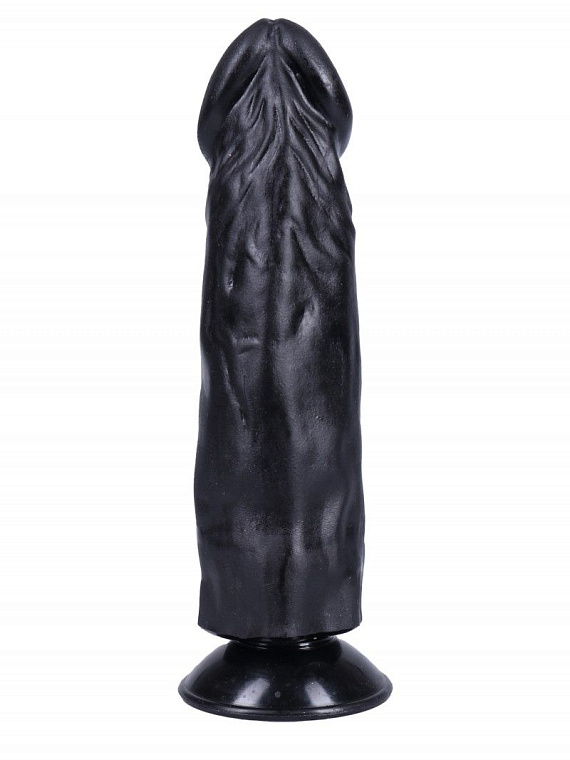 Черный фаллоимитатор-реалистик на присоске №27 - 19,5 см. Сумерки богов