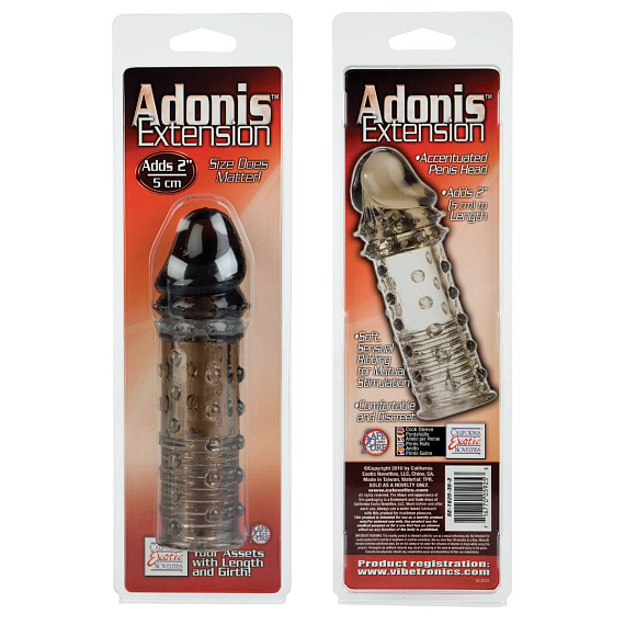 Насадка на пенис Adonis Extension Smoke - 16 см. - фото 7