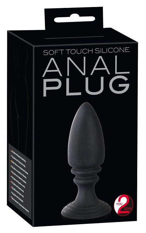 Чёрная анальная пробка Anal Plug - 12,5 см. от Intimcat