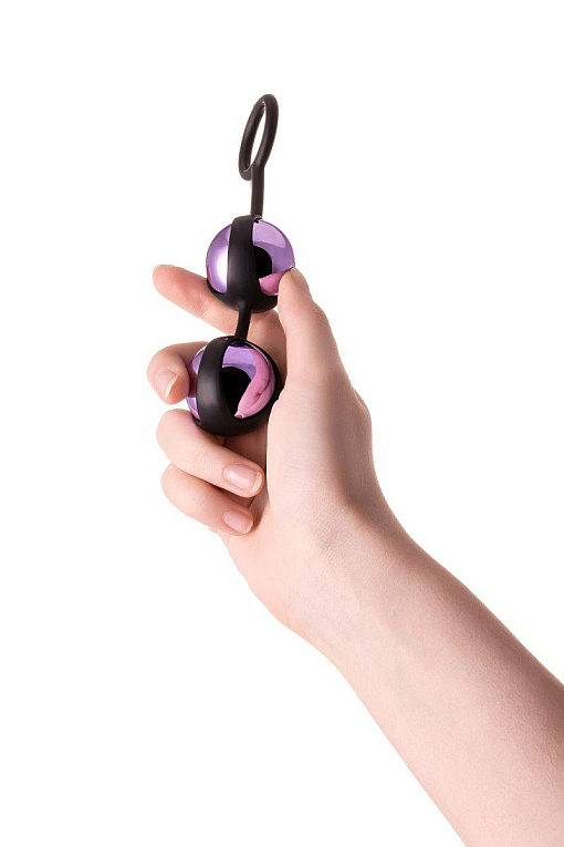 Фиолетово-черная вагинальные шарики TOYFA A-toys - фото 5