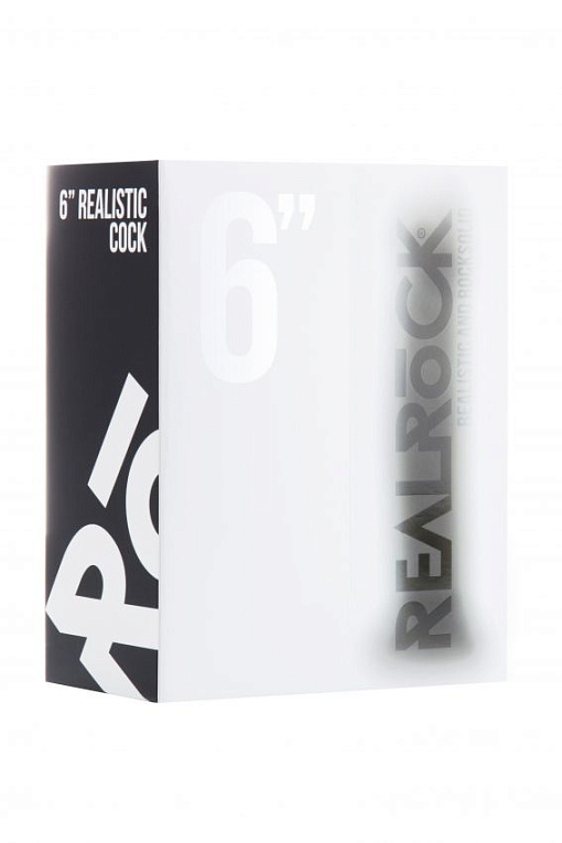 Чёрный фаллоимитатор Realistic Cock 6  - 15 см. - термопластичная резина (TPR)