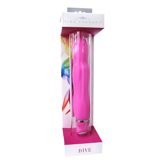 Розовый вибратор DIVE из серии VIBE THERAPY - 13 см. - силикон