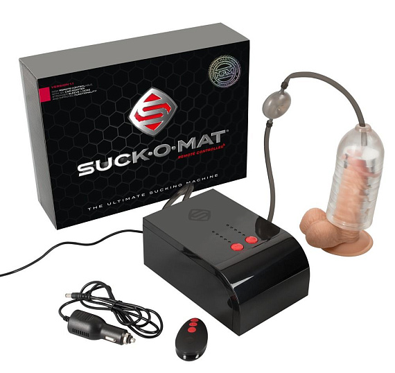 Автоматический вакуумный мастурбатор Remote Controlled Suck-O-Mat - анодированный пластик, силикон