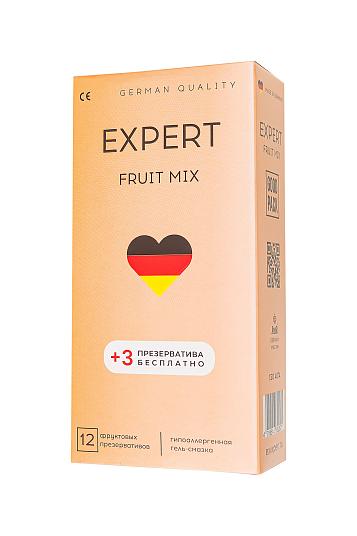 Ароматизированные презервативы EXPERT Fruit Mix - 12 шт.(+3 )