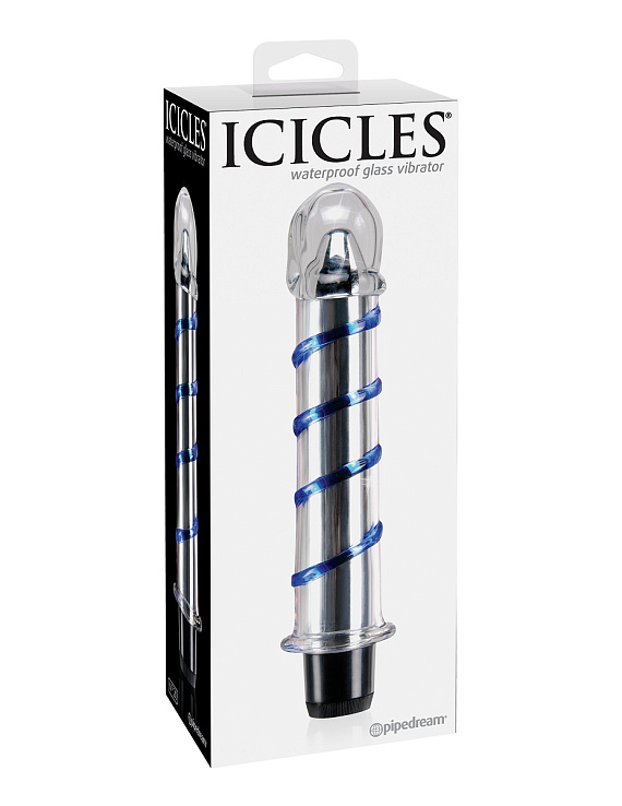 Стеклянный вибростимулятор ICICLES № 20 - 17,8 см. - стекло