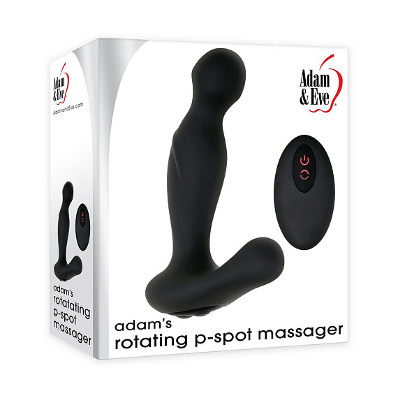 Черный вибростимулятор простаты Adam s Rotating P-spot Massager - 14,2 см. - фото 6