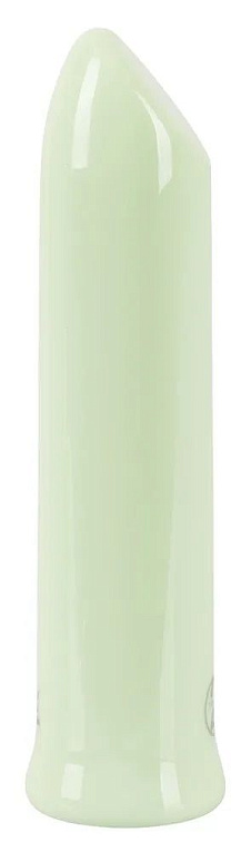 Зеленая вибропуля Shaker Vibe - 10,2 см. - анодированный пластик (ABS)