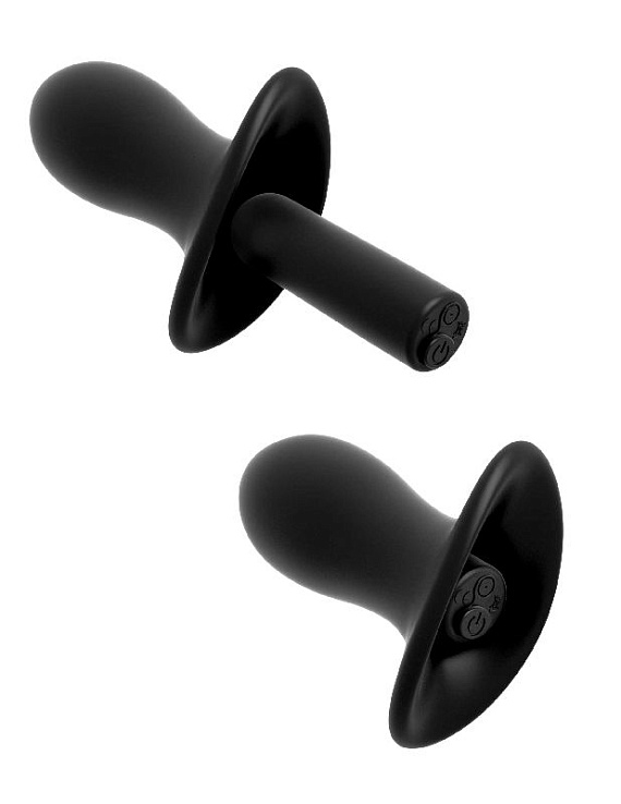 Черные трусики Remote Lace Peek-a-Boo XL-XXL с вибрацией и анальным стимулятором - фото 6