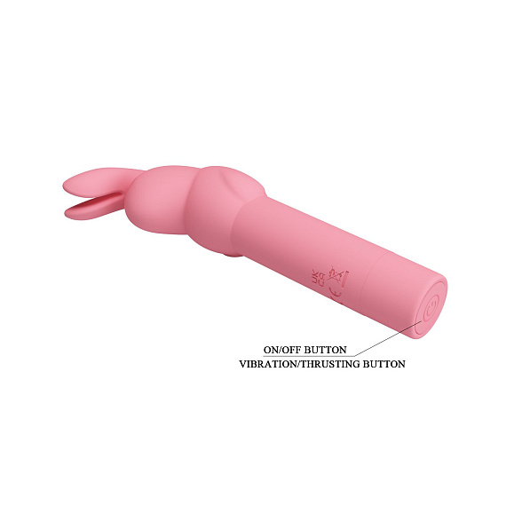 Нежно-розовый вибростимулятор в форме кролика Gerardo - фото 5