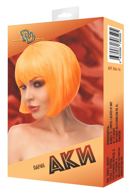Оранжевый парик  Аки от Intimcat