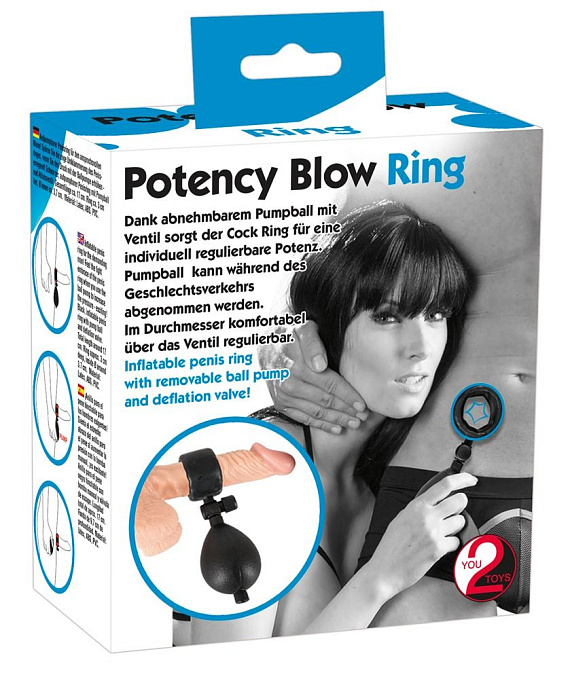 Кольцо для пениса Potency Blow с подкачкой - фото 5