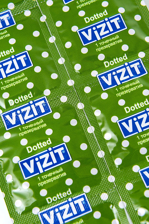 Презервативы с точечками VIZIT Dotted - 3 шт. - фото 10