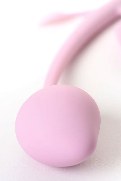 Розовый силиконовый вагинальный шарик с лепесточками - фото 7