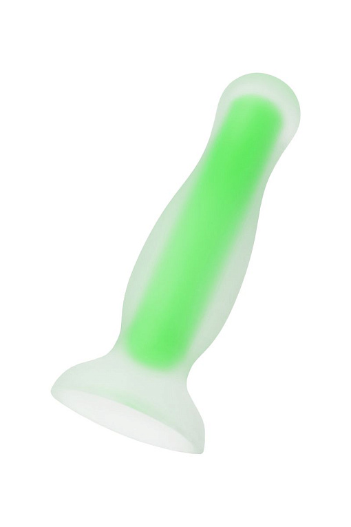 Зеленая, светящаяся в темноте анальная втулка Mortimer Glow - 12,5 см. - силикон