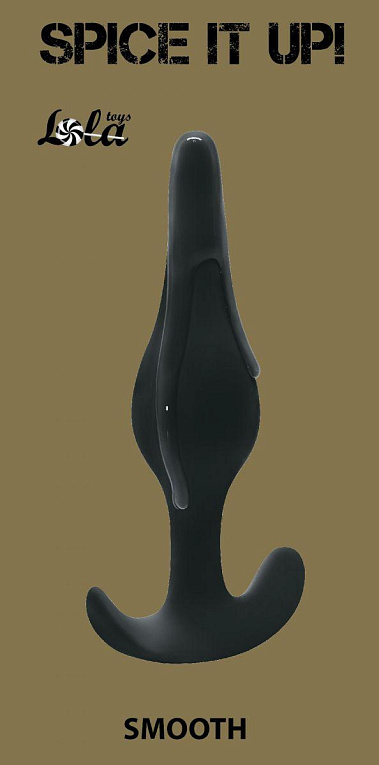 Чёрная анальная пробка Smooth - 12,5 см. от Intimcat