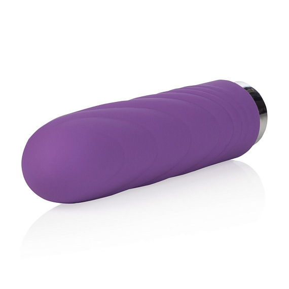 Сиреневый вибромассажер с волнистой поверхностью Charms Velvet Lavender - 9,5 см. - силикон