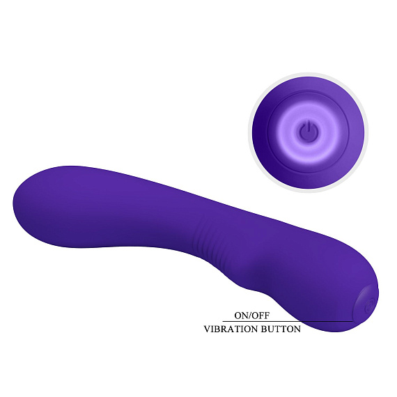 Фиолетовый изогнутый вибратор Matt - 19 см. - фото 6