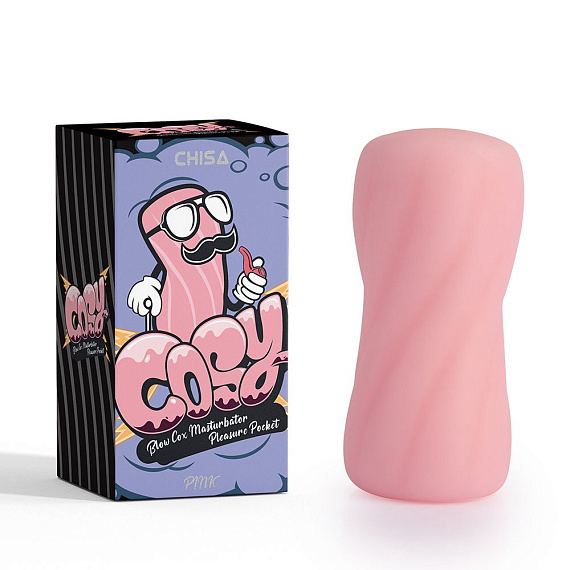 Розовый мастурбатор Blow Cox Masturbator Pleasure Pocket - термопластичный эластомер (TPE)
