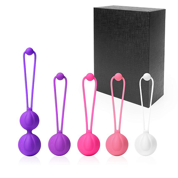 Набор из 5 разноцветных вагинальных шариков от Intimcat