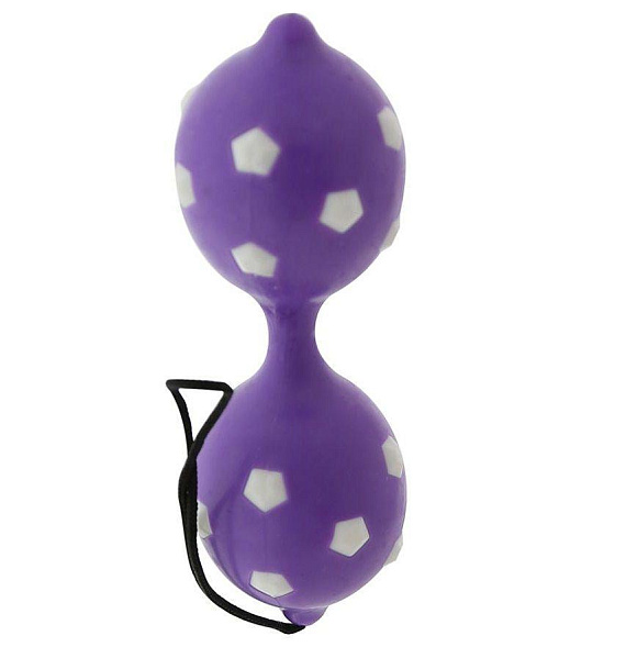 Фиолетовые вагинальные шарики DUO BALLS - Термопластичная резина (TPR)