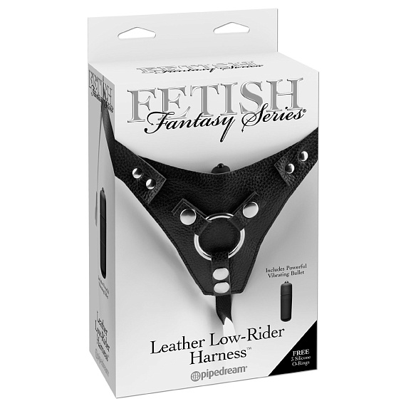 Женские трусики для крепления страпона Leather Low-Rider Harness - фото 5