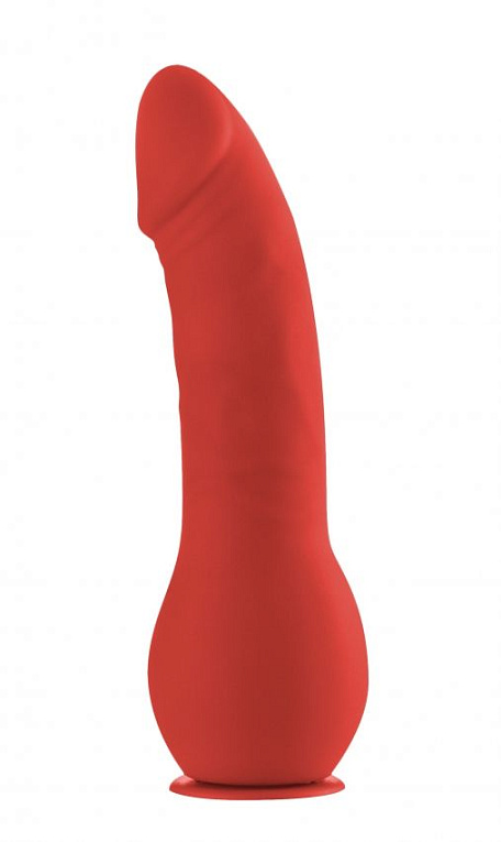 Красный страпон Deluxe Silicone Strap On 8 Inch - 20,5 см. Shots Media BV