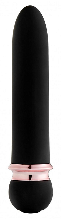 Черная вибропуля Satisfaction Powerful Bullet - 11,7 см. - анодированный пластик (ABS)