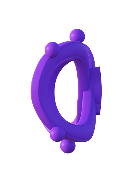 Фиолетовое эрекционное кольцо на пенис и мошонку Infinity Ring - фото 6
