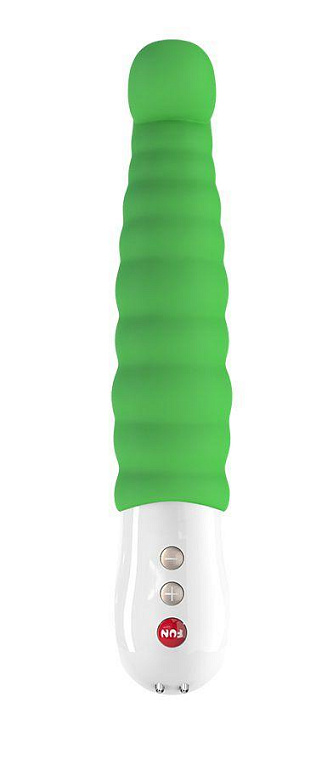 Зелёный вибратор-гусеница Patchy Paul - 22,8 см. от Intimcat