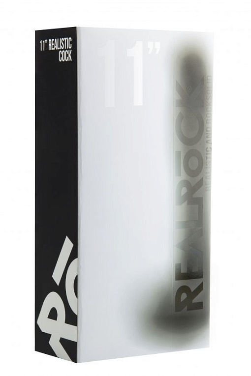 Чёрный фаллоимитатор Realistic Cock 11 - термопластичная резина (TPR)