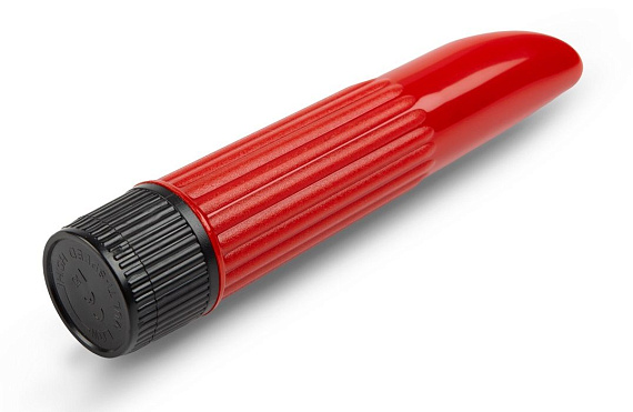 Красный мини-вибратор - 11,5 см. - анодированный пластик (ABS)