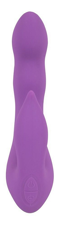 Фиолетовый вибромассажёр для внутренней и наружной стимуляции Purple Vibe G-Spot - 20 см. - силикон