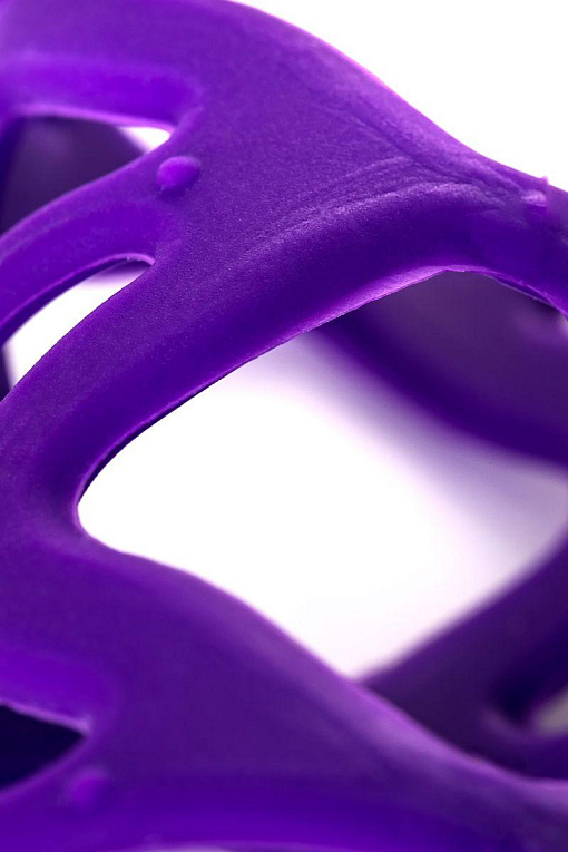 Фиолетовая насадка-сетка на пенис - 7,5 см. A-toys