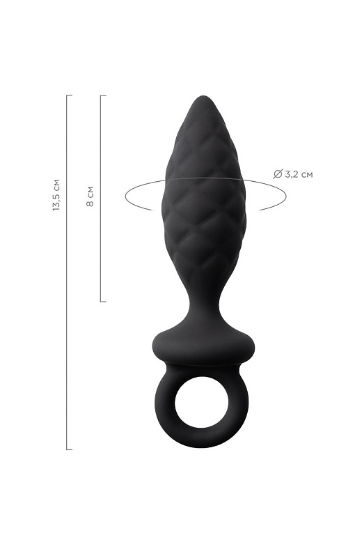 Черная анальная пробка Strob M - 13,5 см. - фото 10