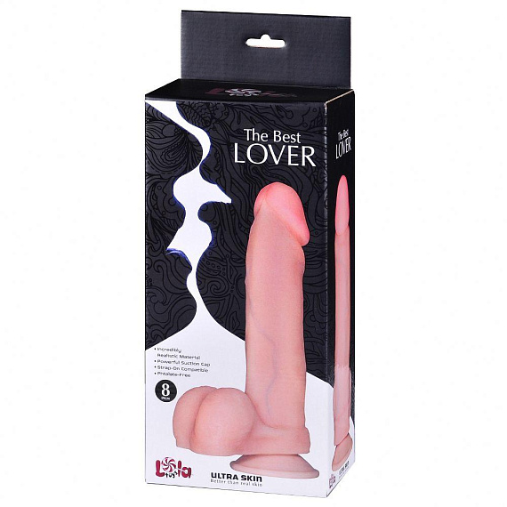 Фаллоимитатор на присоске The Best Lover - 21 см. Lola toys
