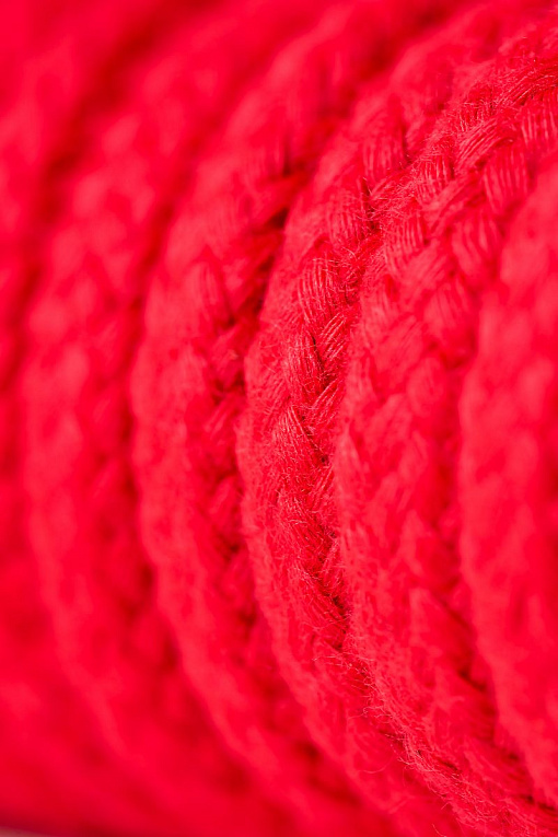 Красная текстильная веревка для бондажа - 1 м. - фото 7