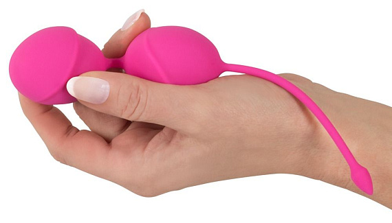 Розовые вагинальные шарики Silicone Love Balls Orion