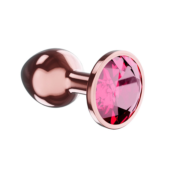 Пробка цвета розового золота с малиновым кристаллом Diamond Ruby Shine L - 8,3 см. - металл