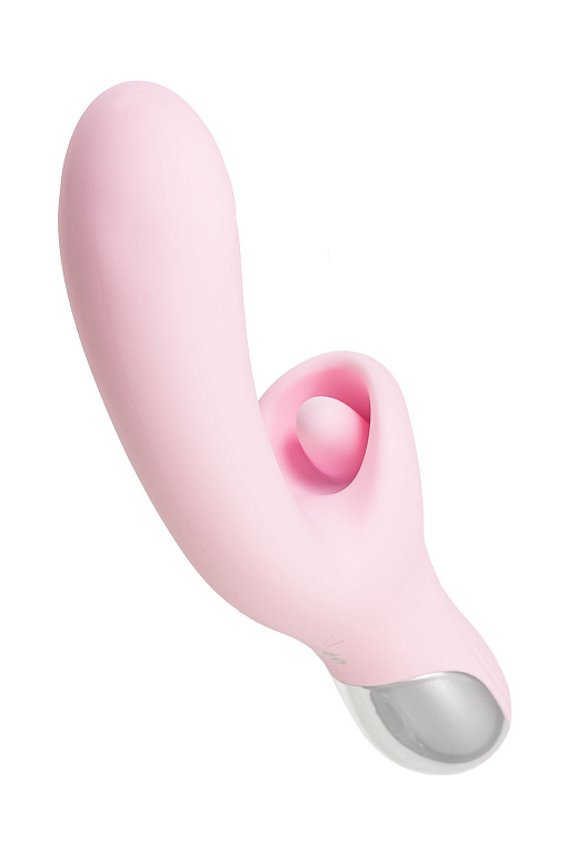 Розовый вибратор-кролик с ласкающим язычком Orali - 22 см. - фото 6