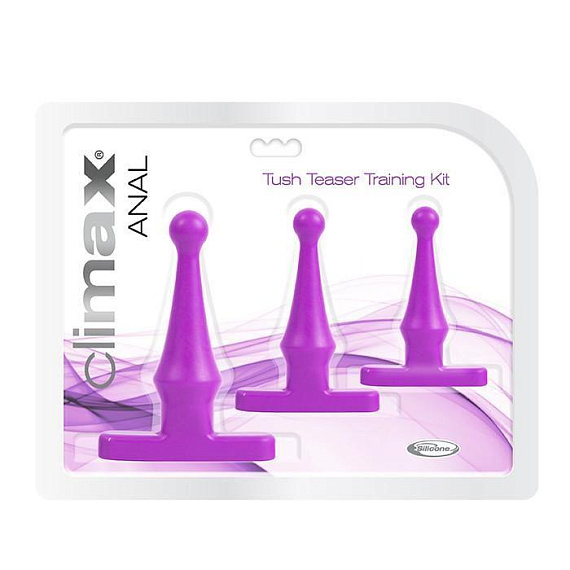 Набор фиолетовых анальных стимуляторов Climax Anal Tush Teaser Training Kit - фото 5