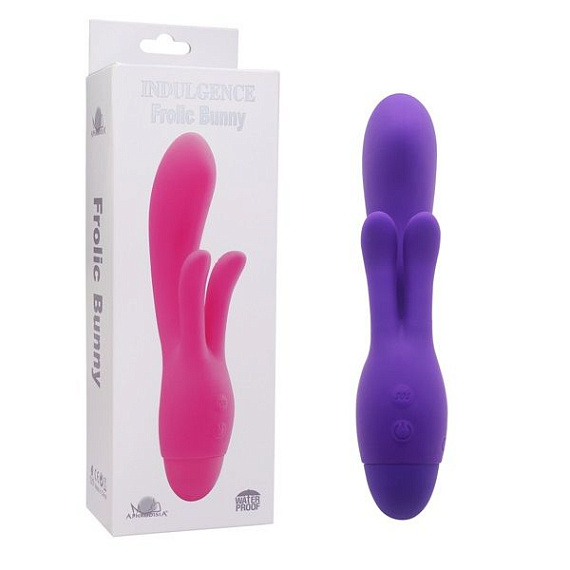 Фиолетовый вибратор INDULGENCE Frolic Bunny - 18,5 см. от Intimcat