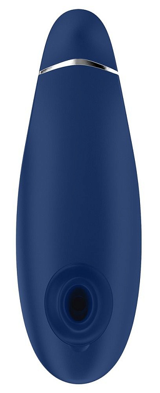 Синий бесконтактный клиторальный стимулятор Womanizer Premium от Intimcat
