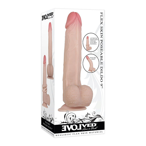 Фаллоимитатор с подвижной кожей Flexskin Poseable Dildo - 22,9 см. - фото 7