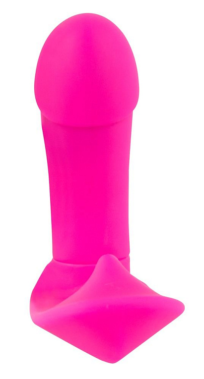 Розовый вибромассажер RC Panty Vibrator со стимулятором клитора - анодированный пластик, силикон