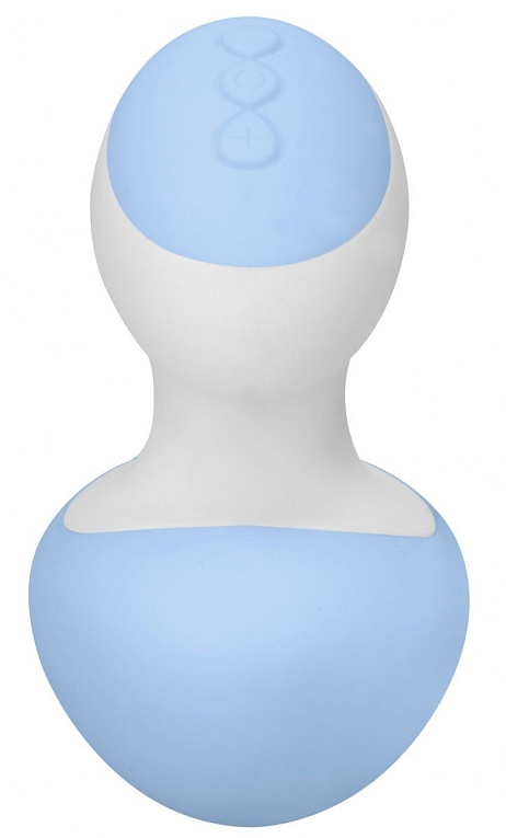 Голубой клиторальный массажер Lovebug - анодированный пластик, силикон