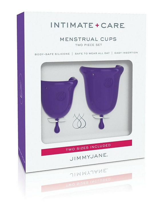 Набор из 2 фиолетовых менструальных чаш Intimate Care Menstrual Cups от Intimcat
