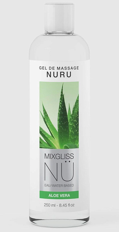 Массажный гель на водной основе Mixgliss NU Aloe Vera - 250 мл.