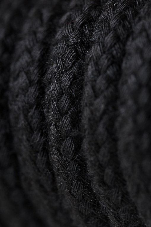 Черная текстильная веревка для бондажа - 1 м. - фото 7